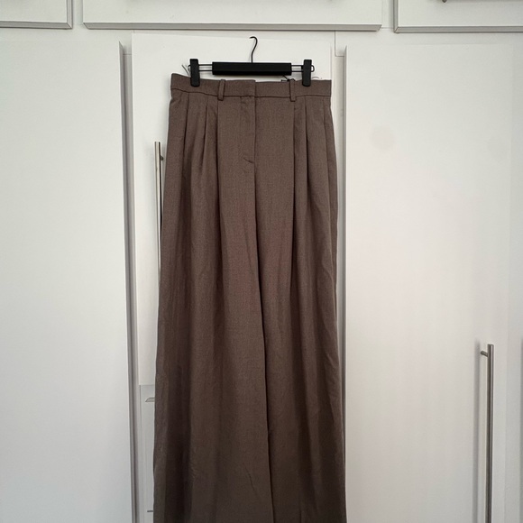 Zara Women's Wide Leg Brown Pants - Picture 3 of 11